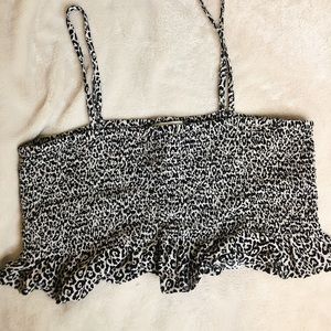 Leopard print crop top